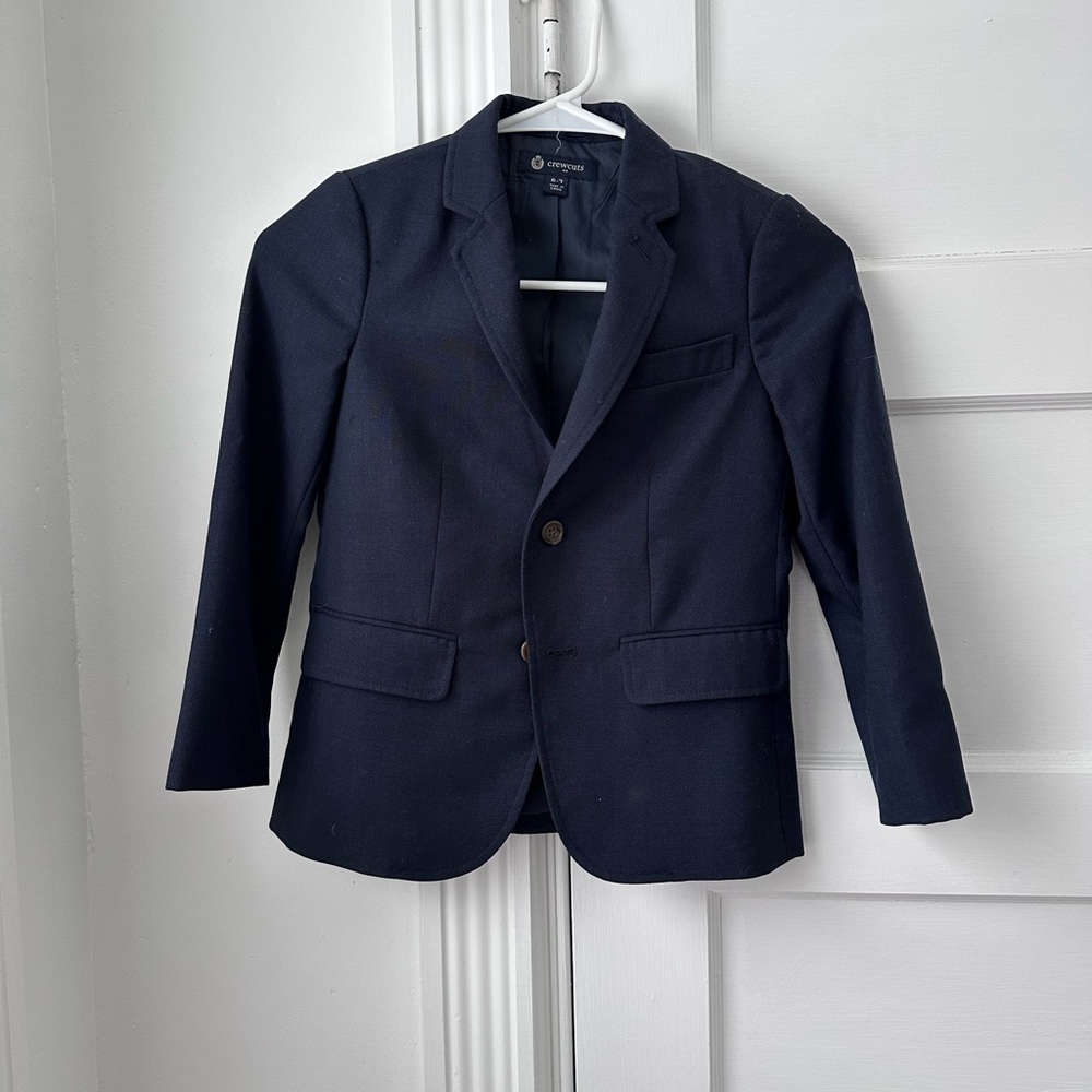 J Crew Crewcuts Thompson Blue Blazer, size 6-7